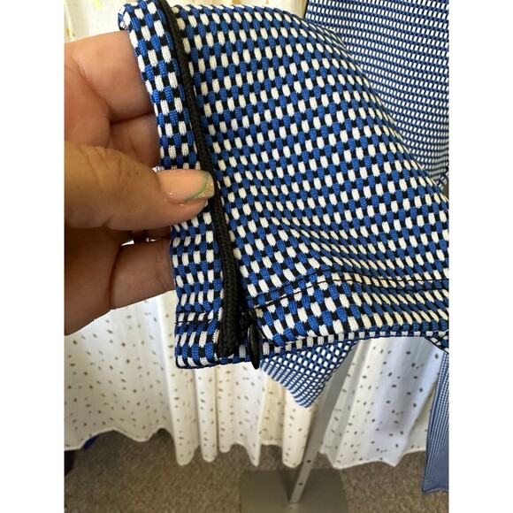 Zara Jacquard Checked Weaved Side Piping Zip Hem Leggings Pull On Pants S - Picture 4 of 8